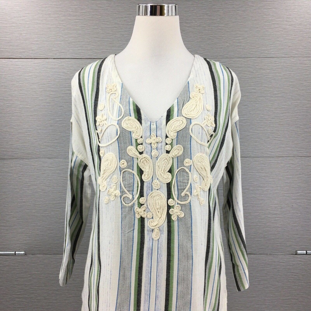 Soft‎ Surroundings Embroidered Beach Top Small - Picture 2 of 7
